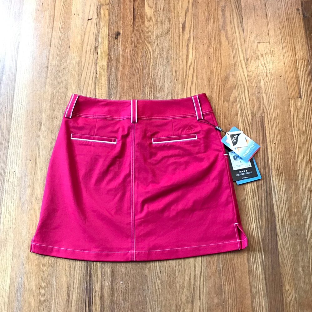 Adidas climacool Golf 5 pocket Skirt Prodry Plus Red/White women’s size 6 NWT - Picture 2 of 5